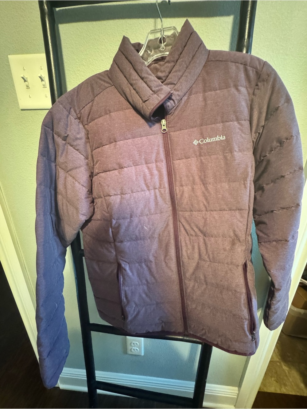 Columbia Quilted Puffer Jacket - Mauve Plum